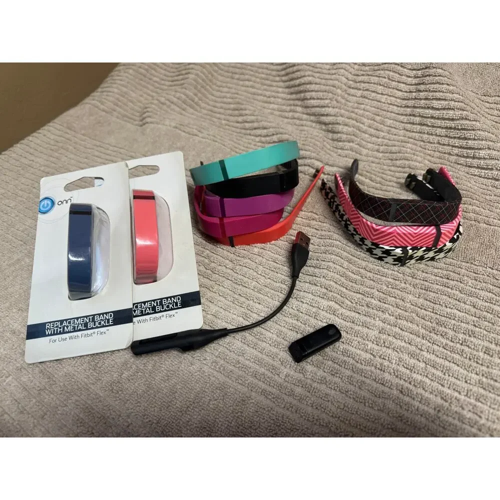 Fit Bit Flex Bundle FitBit & Charger 10 fit bit flex bands 2 new in package